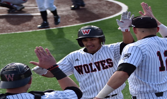 Western Oregon earned the first four-game series sweep of the GNAC baseball season, jumping from fifth to second place in the standings.